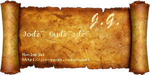 Joó Győző névjegykártya